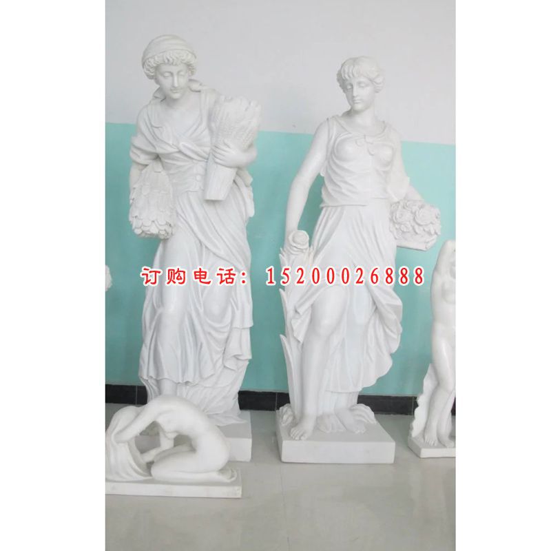 汉白玉美女雕塑，西方人物石雕 (13)