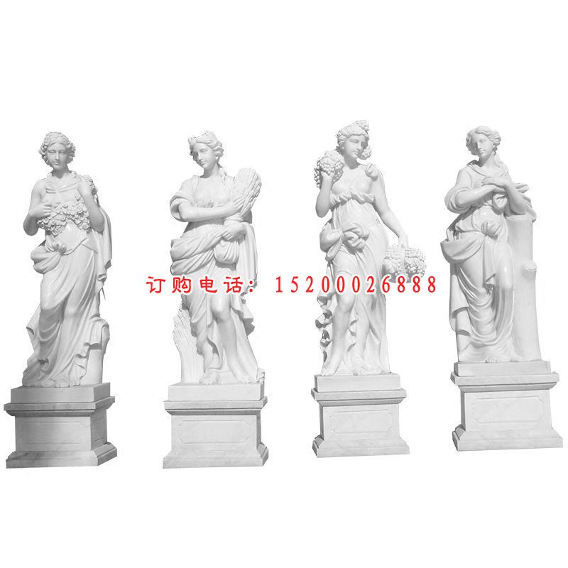 汉白玉西方天使  石雕广场人物雕塑 (2)