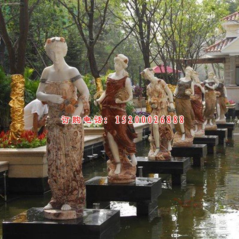 欧式美女石雕，公园美女石雕