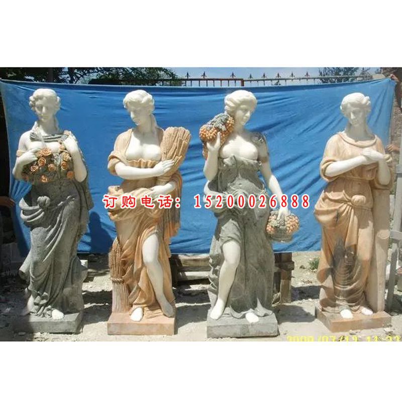 丰收女神石雕，西方人物雕塑