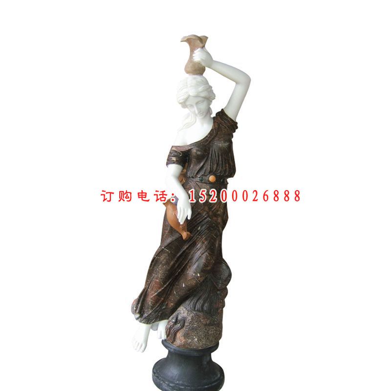 石雕西方美女雕塑   大理石广场人物摆件 (1)