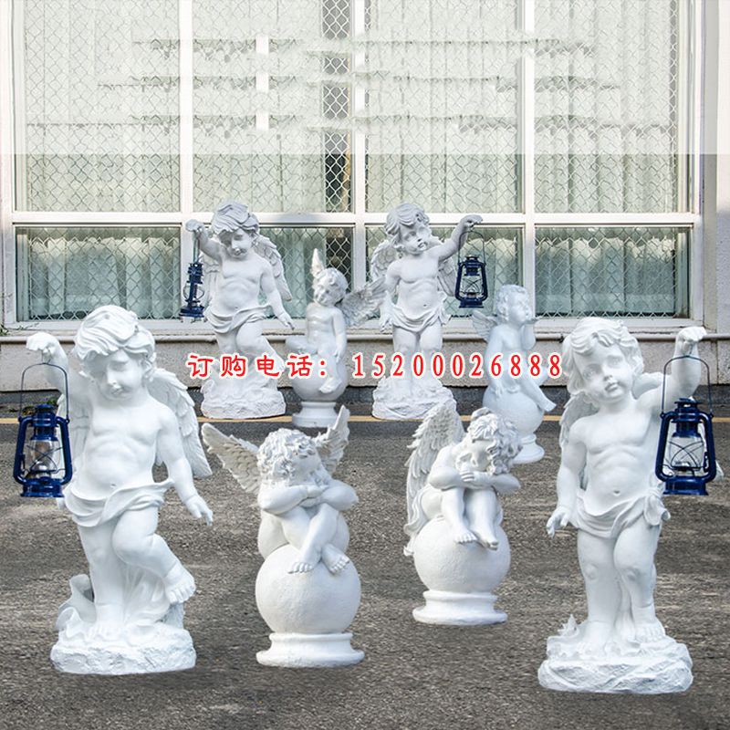 大理石手提花灯  石雕广场人物雕塑 (2)