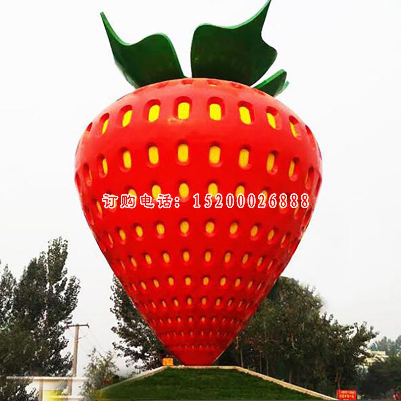 草莓不锈钢雕塑，广场不锈钢雕塑