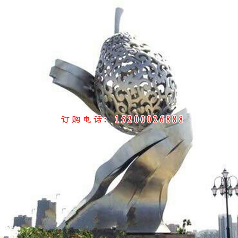 不锈钢抽象雕塑   广场景观雕塑 (2)