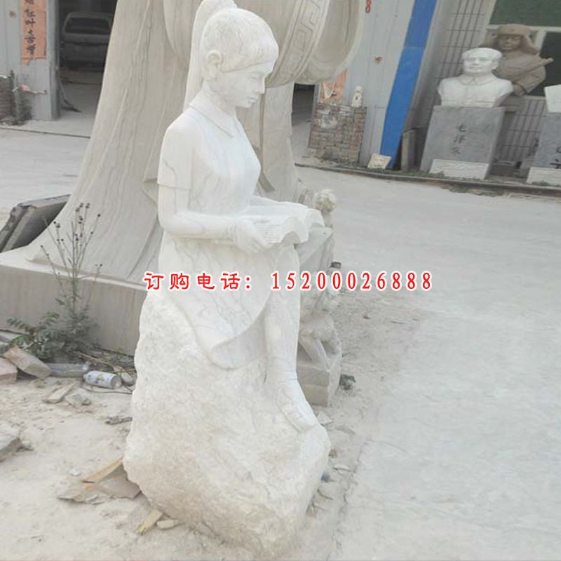 大理石西方美女   石雕人物摆件2
