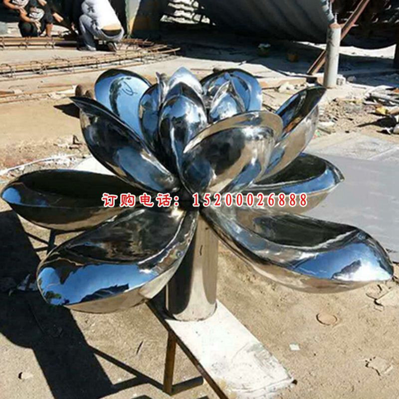 不锈钢荷花   公园景观雕塑