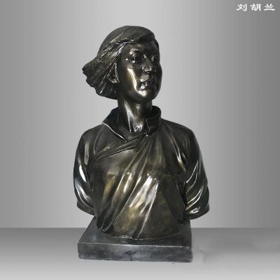 刘胡兰雕塑  铜雕人物雕塑 