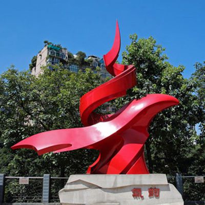 不锈钢韵气雕塑，广场景观雕塑