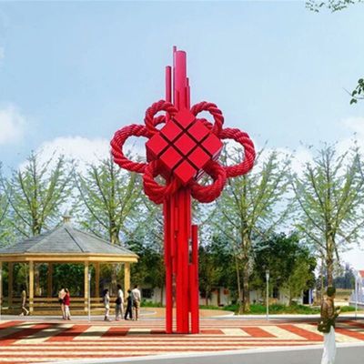 不锈钢中国结雕塑 公园景观雕塑