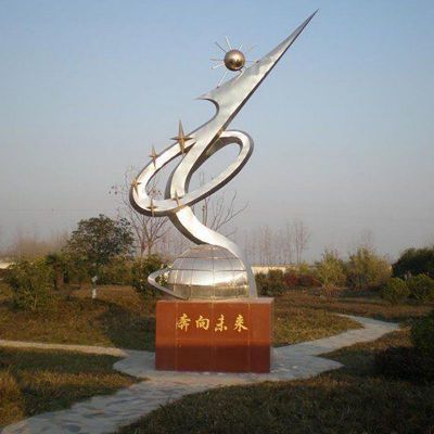 不锈钢雕塑奔向未来 校园不锈钢雕塑