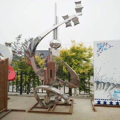 不锈钢抽象科技  广场景观雕塑