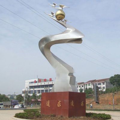 不锈钢追求雕塑  校园不锈钢雕塑