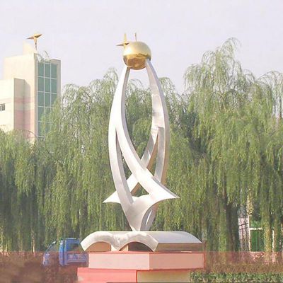 抽象创意书籍景观雕塑  不锈钢雕塑