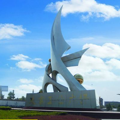 不锈钢帆船雕塑   公园景观雕塑 