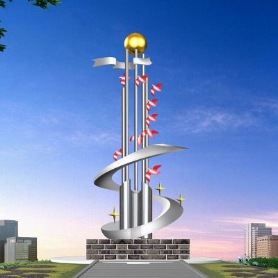 不锈钢校园景观雕塑