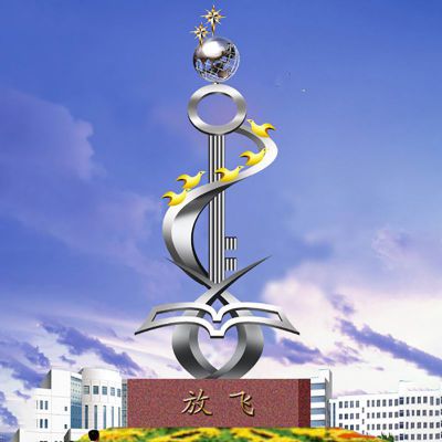 放飞不锈钢雕塑 不锈钢校园雕塑