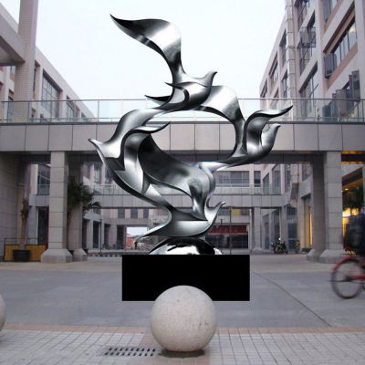 不锈钢起飞雕塑 校园不锈钢雕塑