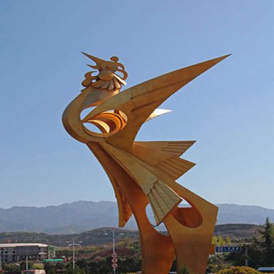 不锈钢翱翔天空  公园动物摆件