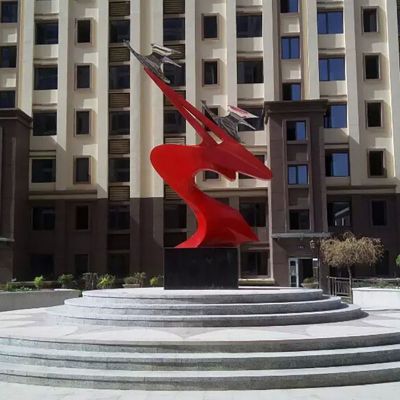 不锈钢抽象地偶素 不锈钢广场雕塑