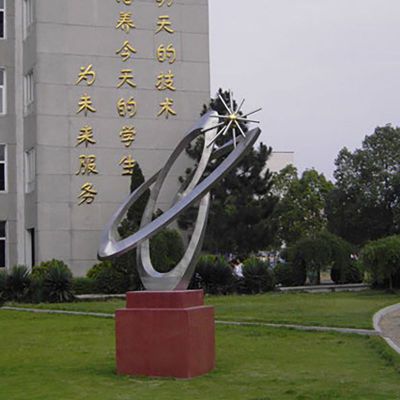 不锈钢抽象雕塑 不锈钢企业雕塑 不锈钢校园雕塑
