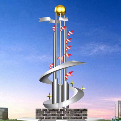 不锈钢光明与和平雕塑 城市不锈钢雕塑