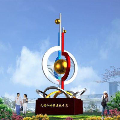 不锈钢明珠雕塑 不锈钢企业抽象雕塑