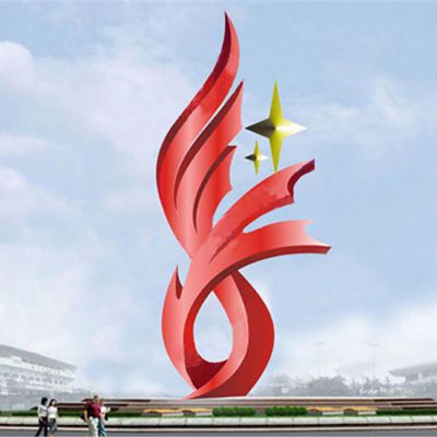 不锈钢雕塑和谐  不锈钢雕塑设计图