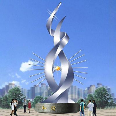 不锈钢和谐雕塑  广场和谐不锈钢雕塑