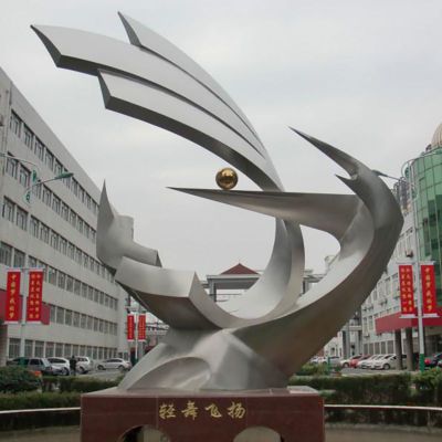不锈钢轻舞飞扬雕塑 广场飞扬不锈钢雕塑