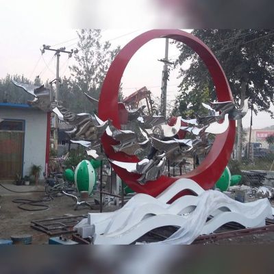 和平鸽不锈钢雕塑，不锈钢广场雕塑 