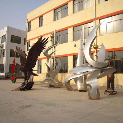 不锈钢老鹰雕塑 不锈钢雄鹰雕塑