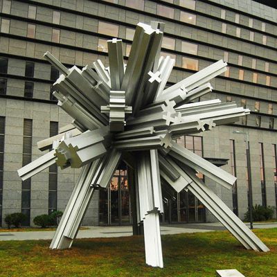 不锈钢米字型  公园景观雕塑