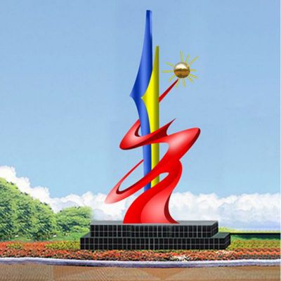 不锈钢理想雕塑  不锈钢校园抽象雕塑