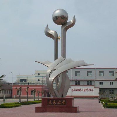 不锈钢崛起之星 企业景观雕塑