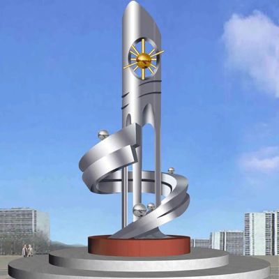 不锈钢胜星光辉雕塑  广场不锈钢雕塑