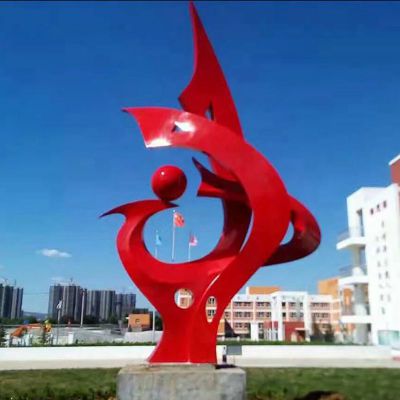 不锈钢科技升华  企业景观雕塑