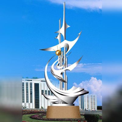 不锈钢升华雕塑  广场不锈钢抽象雕塑