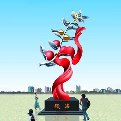 不锈钢硕果雕塑  广场硕果不锈钢雕塑