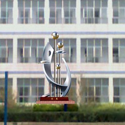 不锈钢硕果雕塑  企业硕果不锈钢雕塑