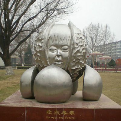收获未来雕塑  公园不锈钢景观雕塑