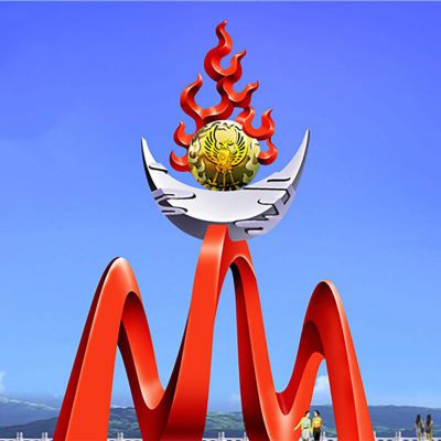 不锈钢太阳之光雕塑，大型广场不锈钢雕塑