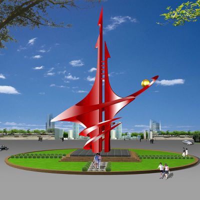 不锈钢雕塑飞跃  抽象雕塑