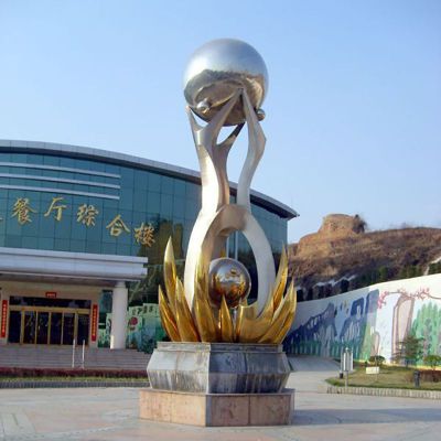 不锈钢团结雕塑  学校景观雕塑