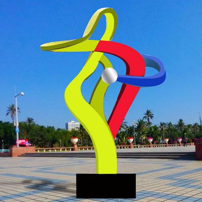 彩色不锈钢团结雕塑公园景观雕塑 