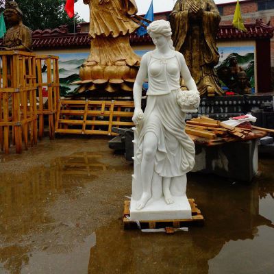 汉白玉美女雕塑，西方人物石雕