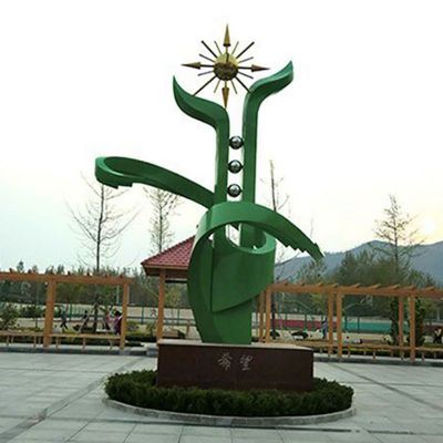 广场不锈钢景观雕塑  不锈钢希望雕塑