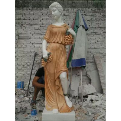 西方美女石雕，汉白玉西方人物雕塑