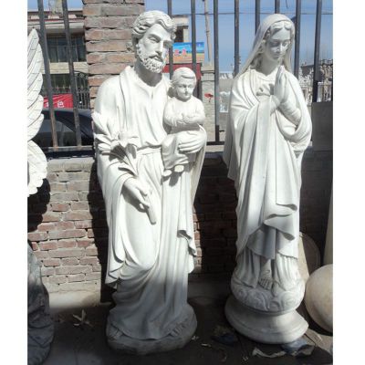 圣母石雕，汉白玉西方教堂人物雕塑 