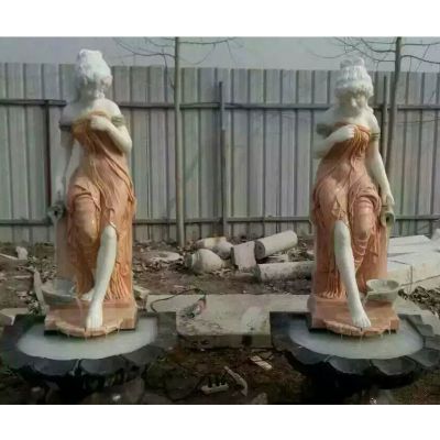 西洋美女石雕，汉白玉西洋美女雕塑