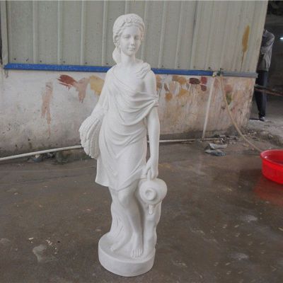 大理石逛街美女  石雕广场人物雕塑